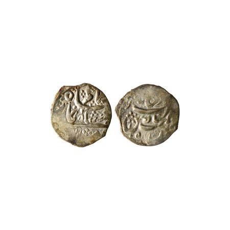 Gurkha Kingdom, Garwal, Silver Timasha, 2.16gm, Girvan Yuddha of Nepal (VS 1860-1863, 1803
