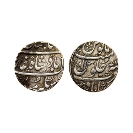 Maratha Confederacy, Silver Rupee, 11.52gm, Ahmadabad Mint, AH 11XX / RY Ahad (1), in the 