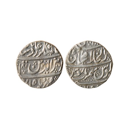 Maratha Confederacy, Silver Rupee, 11.11gm, Athni Dar ul Khilafat Shahjahanabad Mint, AH X