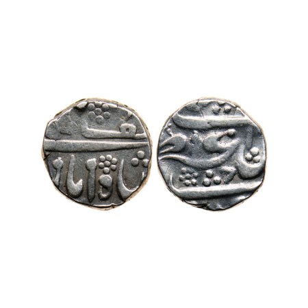 Maratha Confederacy, Silver Rupee, 11.22gm, Azamnagar Mint (Belgaum- Shahpur), RY 7 (Crude
