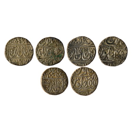 Maratha Confederacy, Silver Rupee (3), Sagar, Ravishnagar Sagar Mint , in the name of Shah