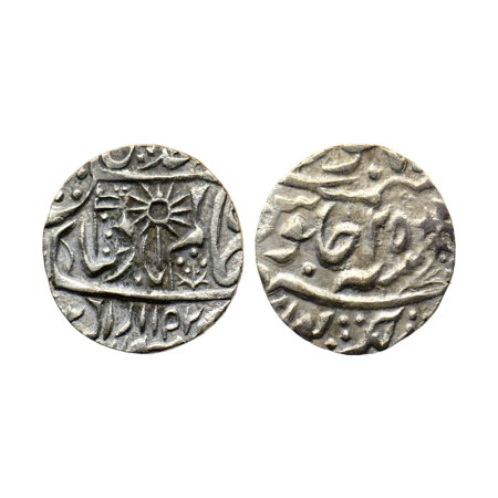 Chhatarpur, Silver 1/2 Rupee, 5.42gm, in the name of Shah Alam II, Chhtarpur Mint, Frozen
