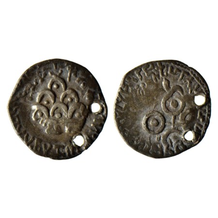 Western Kshatrapas, Nahapana, Kshaharata Family, Silver Drachma, 2.00gm, counter-struck by