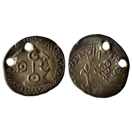 Western Kshatrapas, Nahapana, Kshaharata Family, Silver Drachma, 1.98gm, counter-struck by