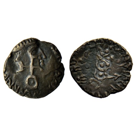 Western Kshatrapas, Nahapana, Kshaharata Family, Silver Drachma, 2.03gm, counter-struck by