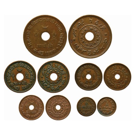Kutch, Set of 5, Copper Trambiyo, Dhinglo, Dhabu, Payalo and Adhio, Vijayrajji (VS 1998-20