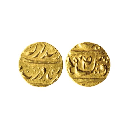 Patiala, Gold 2/3 Mohur, 7.39gm, Bhupindar Singh (VS 1958-1994, 1900-1937 AD), in the name