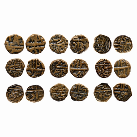 Akbar, Copper 1/8 dam (9 Coins), Delhi, Shanzdam hissa, Ardibahist, Khurdad, Tir, Ssharewa