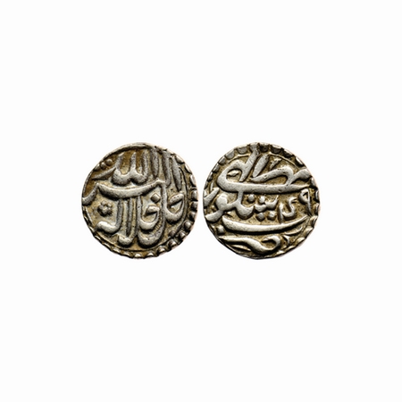 Akbar, Silver Rupee, 11.40gm, Sitpur Mint, Ilahi type, Month Mihir, Ilahi 49, Extremely Fi
