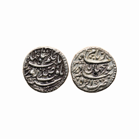 Jahangir with Noor Jahan Begum, Silver Rupee, 11.02gm, Agra Mint, AH 1036 / RY 22, Poetic 