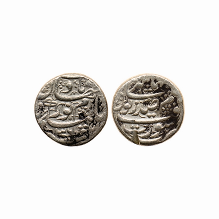 Jahangir with Noor Jahan Begum, Silver Rupee, 11.00gm, Surat Mint, , AH 1036 / RY 22, Poet
