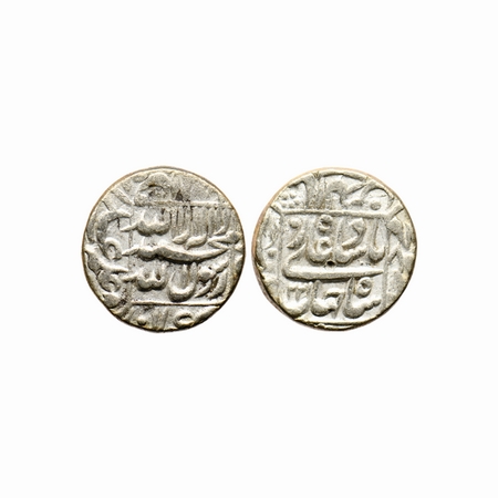 Shah Jahan I, Silver Rupee, 11.35gm, Patna Mint, 22 RY, legends in square area, mint in le
