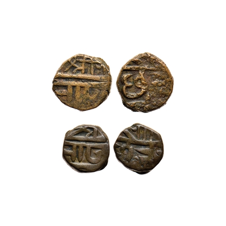Maratha Confederacy, Copper (2 Coins), 9.87 / 9.32gm, 'Shivarai' paisa in the name of Chha