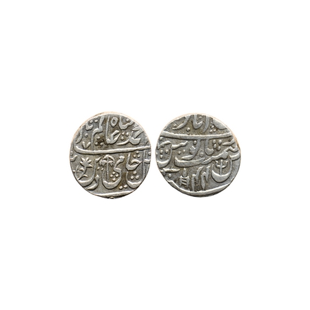 Maratha Confederacy, Silver Rupee, 10.40gm, Vrindavan, Muminabad Brindaban Mint, RY 44. M&
