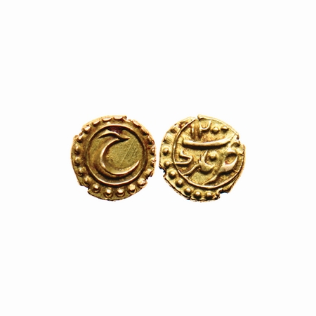 Mysore, Gold Fanam, 0.38gm, Tipu Sultan, Nagar Mint, AM 1200. KM 108 / Henderson 209. Extr