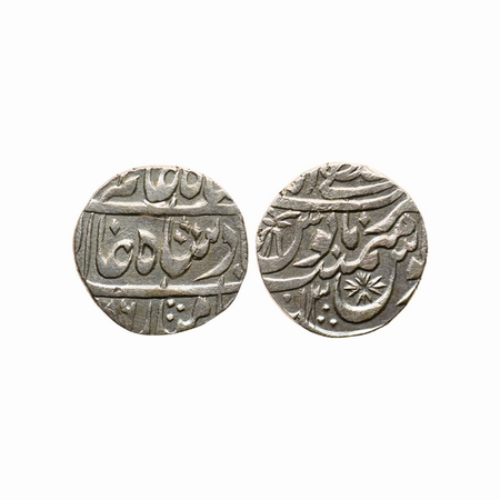 Rohilkhand, Silver Rupee, 10.86gm, Mustafabad Mint, AH (11)86 / RY 13, in the name of Shah