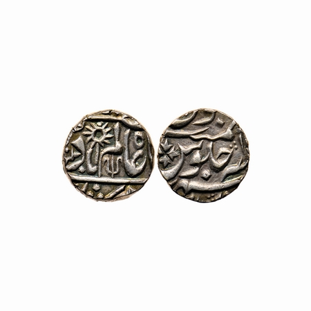 Chhatarpur, Silver Rupee, 11.22gm, in the name of Shah Alam II, Chhatarpur Mint RY 1X, Sun