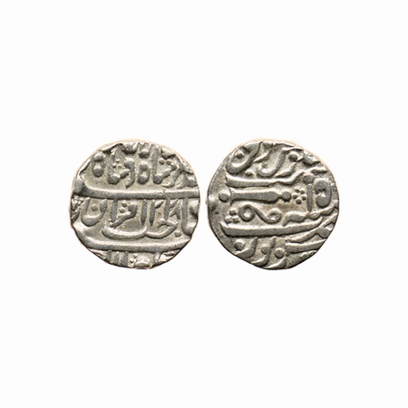 Gwalior, Silver Rupee, 10.80gm, Daulat Rao (1794-1827 AD), Sheopur Mint, in the name of Mu