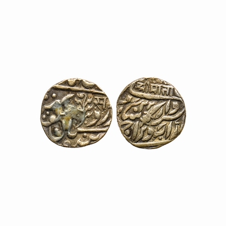 Jodhpur, Silver 1/4 Rupee, 2.77gm, Sardar Singh (1895-1911 AD), Sojat Mint, in the name of