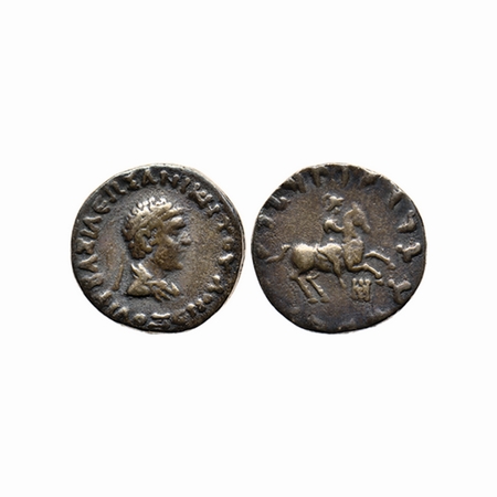 Indo-Greek, Philoxenus, Silver Tetradrachm, 8.56gm, Obv: Diademed bust of king facing to r
