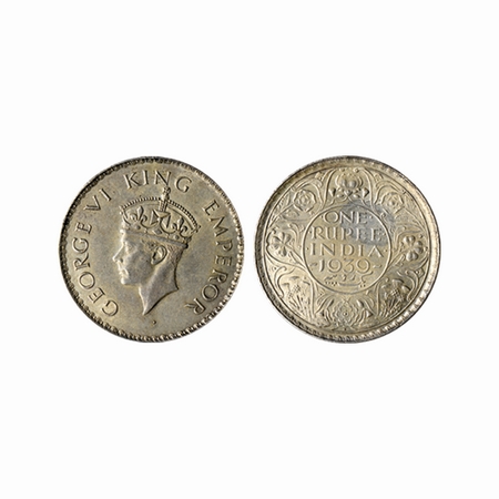 George VI, Silver, Rupee, 1939, Bombay Mint with dot, type II. F.Prid. 235. Extra Fine+, E