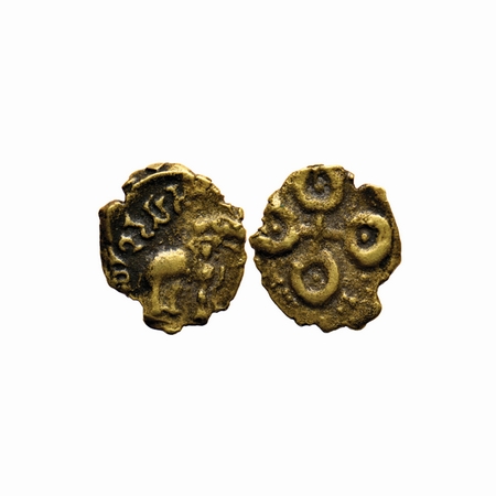 Satavahanas, Skanda Satkarani, Potin Unit, 2.72gm, Tarhala Type, Obv: Elephant walking to 