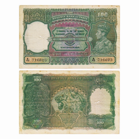 British India, George VI, 100 Rupees, (1938). Signed by C.D Deshmukh, black Serial No B42 