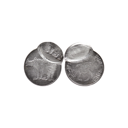 25 Paise, 1988-2002, Stainless Steel, 2.82gm, Error, Double struck with elongated planchet