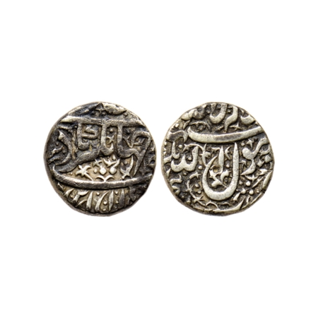 Jahangir, Silver Rupee, 11.21gm, Fathnagar Mint, Burhan-ud-Din Type, Floral design on rev.