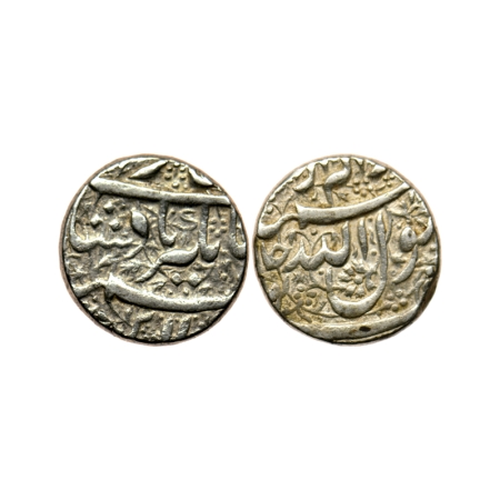 Jahangir, Silver Rupee, 11.39gm, Jalnapur Mint, Floral design on both side. KM 141.6. Very