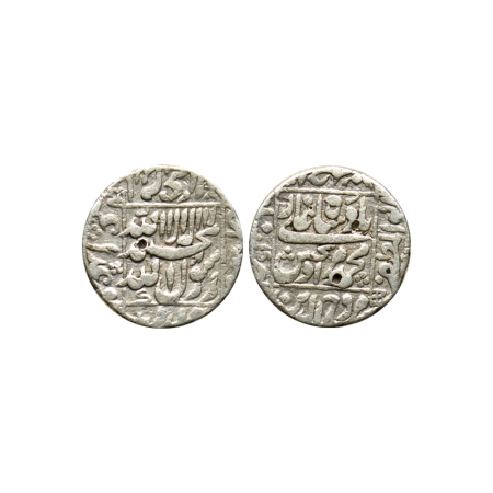 Murad Bakhsh, Silver Rupee, 11.31gm, Khanbayat Mint. KM A272.2. Test mark, Fine +, Scarce.