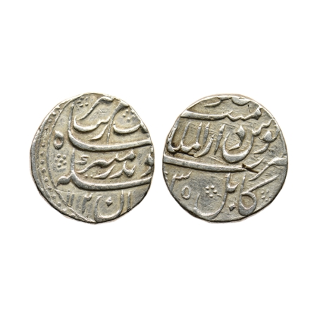 Auarangzeb, Silver Rupee, 11.26gm, Dar ul Mulk Kabul Mint, AH 1102/35 RY. KM 300.45. Very 