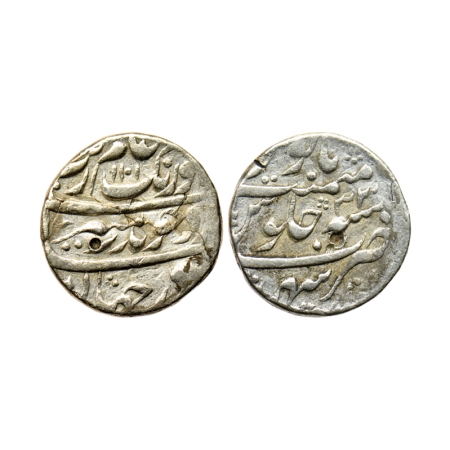 Aurangzeb, Silver Rupee, 11.32gm, Sahrind Mint, AH 1101/33 RY. KM 300.78. Test mark, Fine 