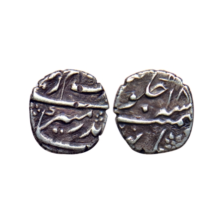 Aurangzeb, Silver 1/4 Rupee, 2.70gm, Surat Mint, RY 18. KM 294.6. Very Fine, Scarce.