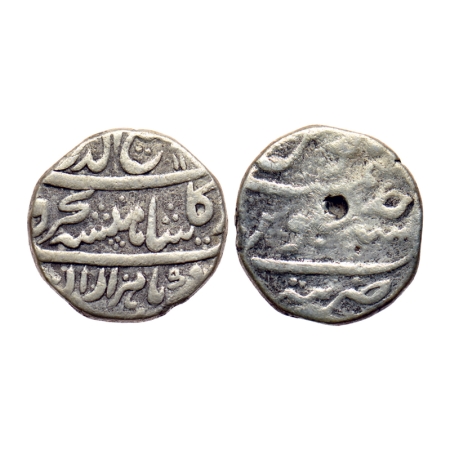 Rafi-ud-Darjat, Silver Rupee, 10.79gm, Tatta Mint, RY Ahd. KM 405.24. Test mark, Fine, Sca
