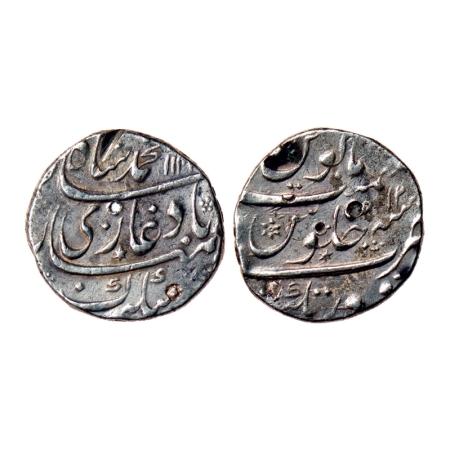 Muhammad Shah, Silver Rupee, 11.26gm, Firoznagar Mint, AH 1143/12 RY. KM 436.71. Test mark