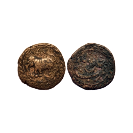 Mysore, Copper 1/2 Paisa, 5.25gm, Tipu Sultan, Khaliqabad Mint, AH 1217, Obv: Date & Eleph