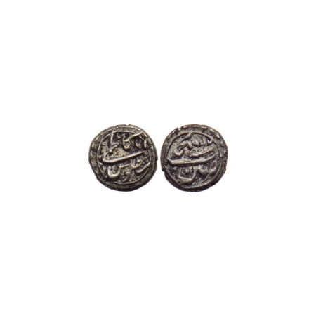 Mysore, Silver 1/16 Rupee (Kazmi), 0.70gm, Tipu Sultan, Patan Mint, AM 1226, RY 16.error d