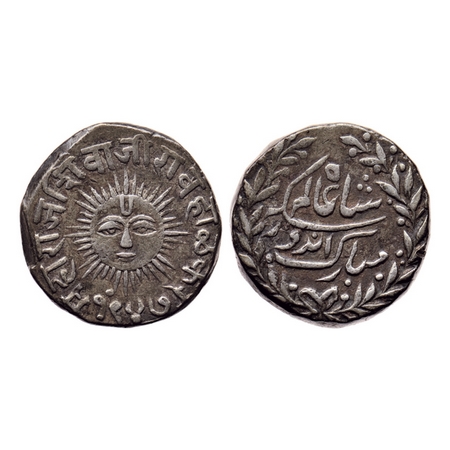 Indore, Silver Rupee, 11.16gm, Shivaji Rao (VS 1943-1960 / FE 1296-1313), VS 1947, Both si