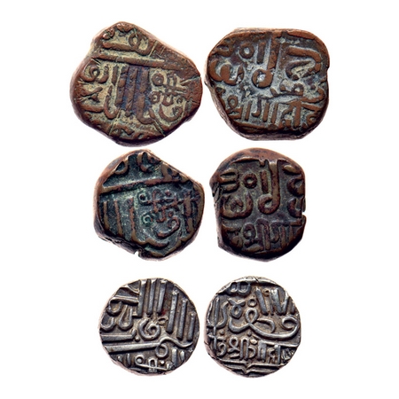 Kutch, Copper Dokdo, Dhinglo & Silver Kori (3 Coins), Gohodji I (VS 1772-1776 / 1715-1719 