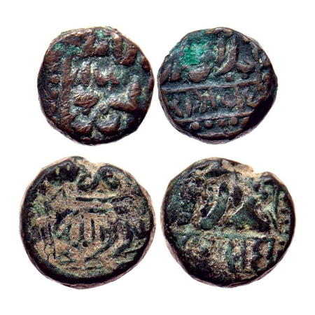 Kutch, Copper Trambiyo 3.80gm & Dokdo 7.50gm (2 Coins), Raydhanji II (AH 1228 / VS 1870 / 