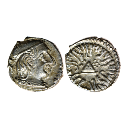 Western Kshatrapa, Svami Rudrasena III son of Svami Rudradaman II, Silver Drachma, 2.33gm,