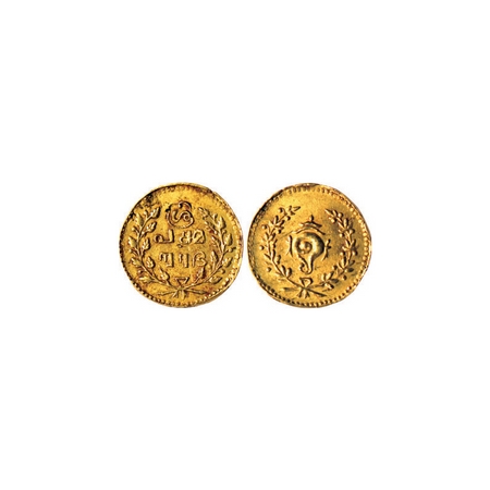 Travancore, Gold 1/4 Pagoda, 0.63gm, Bala Rama Varma II, tamil legend in three lines. KM X