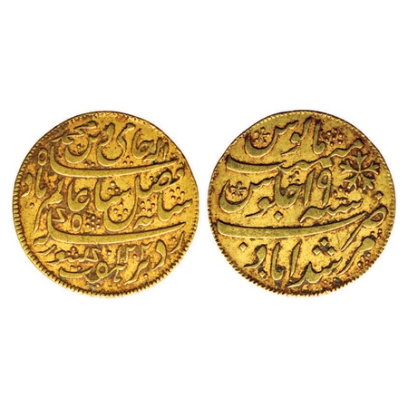 Bengal Presidency, Gold 1/2 Mohur, 6.14gm, (1793 AD Issue), Murshidabad (Calcutta) Mint, i