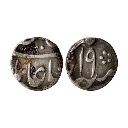 Bengal Presidency, Silver 1/8 Rupee, 1.42gm, (1777-1793 AD Issue), Murshidabad (Calcutta) 