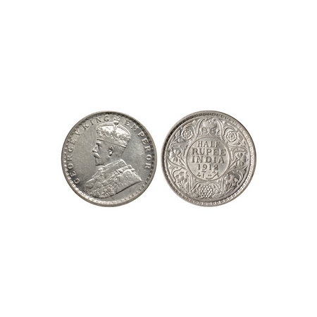 George V, Silver ½ Rupee, 1912, Calcutta Mint. F.Prid. 319. Very Fine, Scarce.