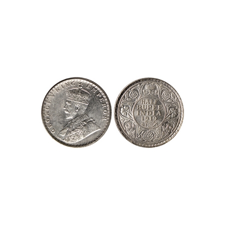 George V, Silver ½ Rupee, 1919, Bombay Mint, F.Prid. 343. Uncirculated, Scarce.