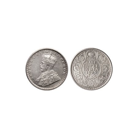 George V, Silver ½ Rupee, 1923, Calcutta Mint. F.Prid. 326. Extremely Fine +, Scarce.