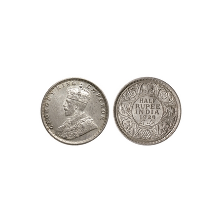 George V, Silver ½ Rupee, 1925, Calcutta Mint. F.Prid. 328. Extremely Fine +, Scarce.