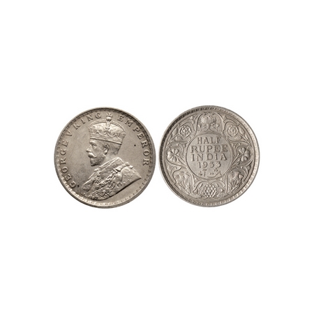George V, Silver ½ Rupee, 1933, Calcutta Mint. F.Prid. 333. Extremely Fine +, Scarce.